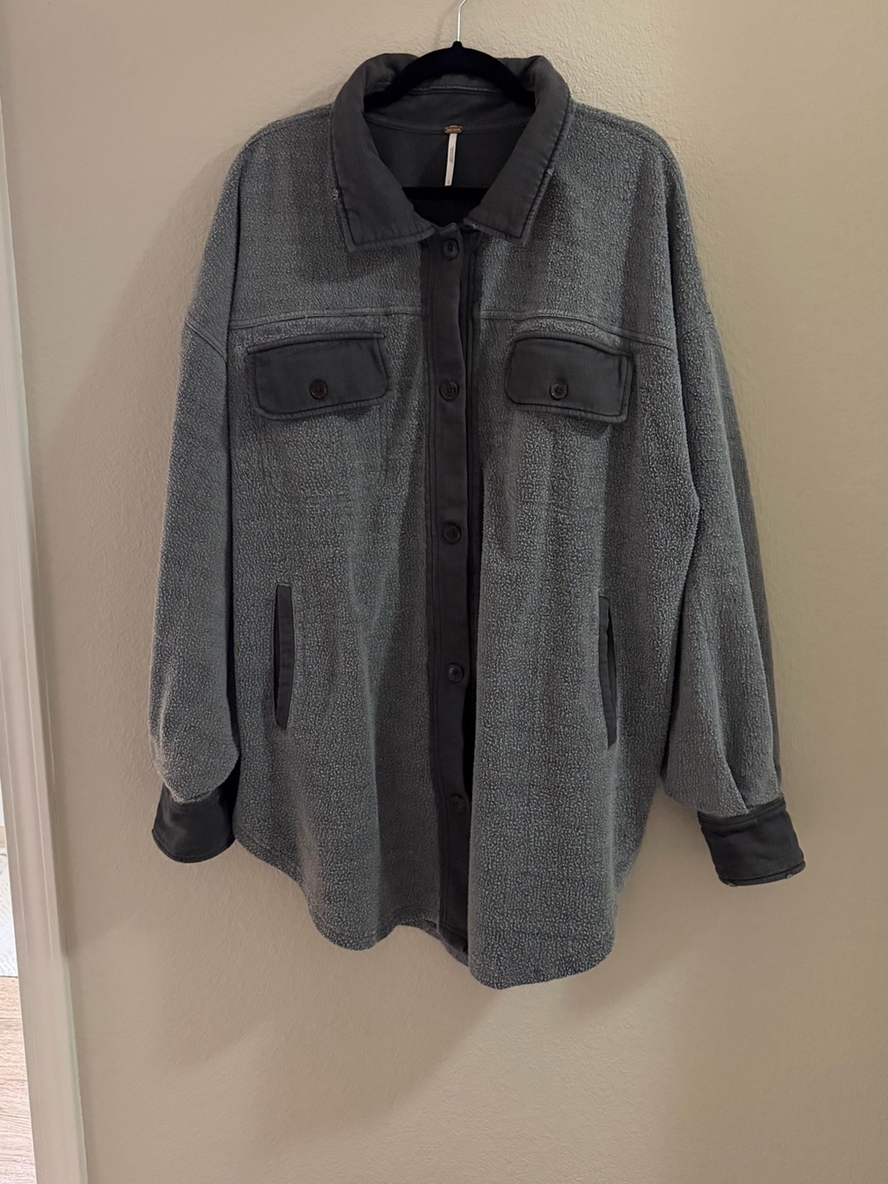 Dark Grey Ruby Shacket Free People